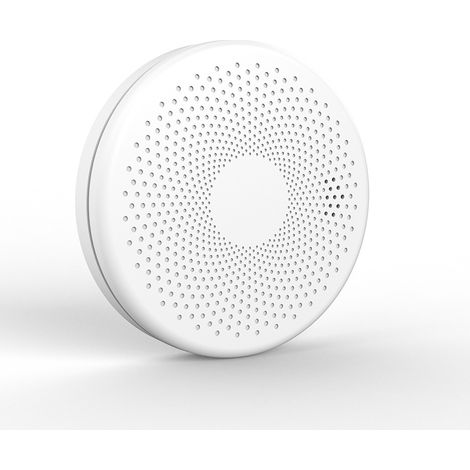 Détecteur de fumée et de monoxyde de carbone intelligent Graffiti WiFi 2-en-1 Détecteur d'incendie domestique Fonction d'alarme sonore et lumineuse sans pile (1/5)