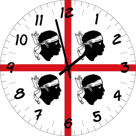 Horloge murale Sardaigne Quattro Mori 29 cm (1/2)