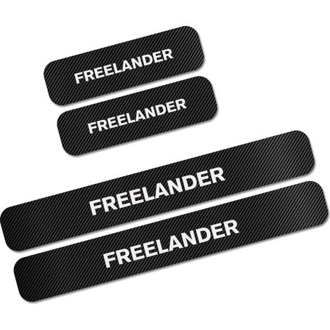 (Pour Freelander) 4 autocollants de seuil de porte pour Land Rover Freelander 1 - Accessoires auto - Protection anti-rayures - Autocollants en fibre de carbone (1/3)