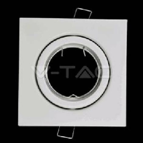 ARO orientable hierro cuadrado encastrable blanco