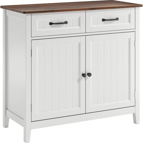 Bealife Aparador de Almacenamiento 2 Cajones Mueble de Cocina 2 Puertas Estante Ajustable para Comedor, Salón, Entrada y Pasillo