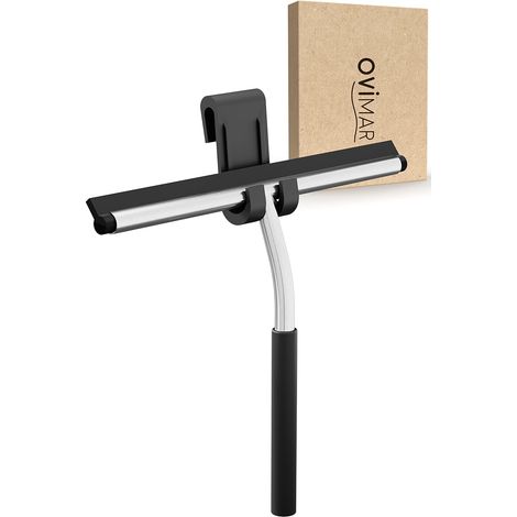 raclette de Douche Gedser sans perçage en Acier Inoxydable Argent lèvre de raclette remplaçable 26,4 cm de Large pour Nettoyer la paroi de la Douche ou Les fenêtres (1/5)