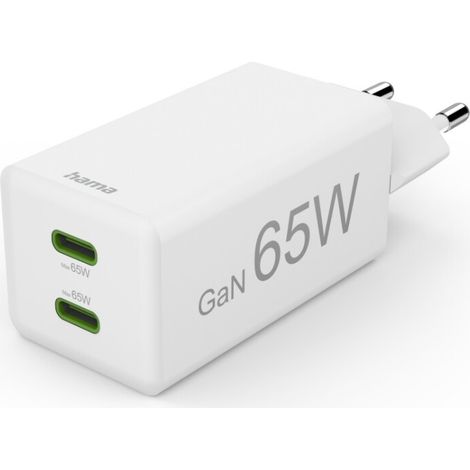 Hama 00201994 USB Ladegerät 65 W 2x USB-C® USB PD Weiß Innenbereich USB Power Delivery (USB-PD) (1/5)
