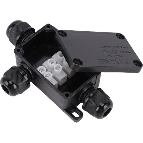 Boîtier de protection extérieur pour câbles électriques, étanche IP66, pour multiprise, prise, minuterie, guirlandes lumineuses FSH6866-3P (1/5)