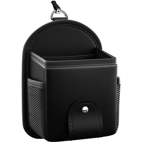 Borsa in pelle PU adatta alle bocchette di ventilazione dell'auto, organizer universale per occhiali da sole con clip, borsa interna per riporre telefono, monete, chiavi, porta carte, piccoli oggetti