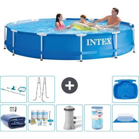Intex Piscine Tubulaire Ronde - 366x76 cm - 9-pièces S41577 (1/5)