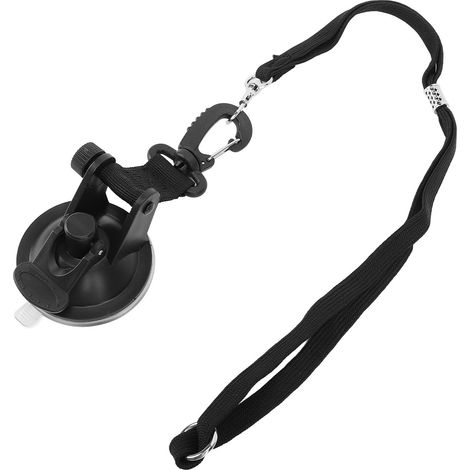 Laisse de bain pour chien avec ventouse, réglable, pour chien et chat, avec corde de sécurité fixe pour la douche, le bain et le toilettage, noire, taille S (1/5)