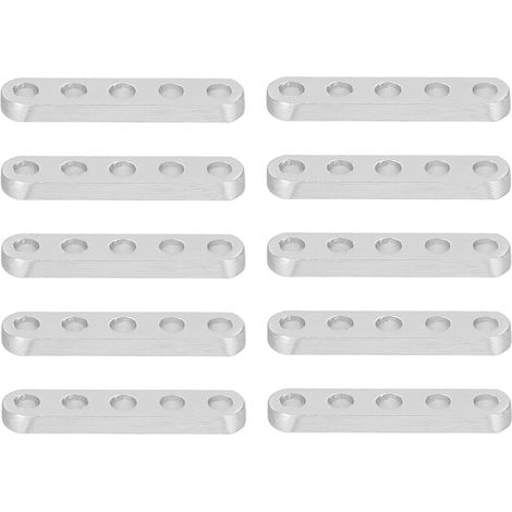 10 Supports Plats Droits en Aluminium de Fixation 4x8mm Connecteurs pour Robotique et Équipement Technique 3102-0005-0040 (1/5)