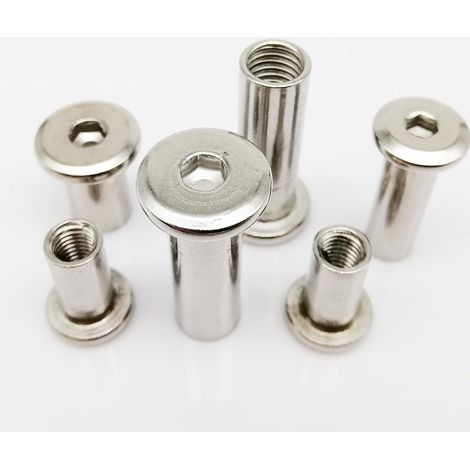 1/5 pièces Connecteur de rivet à tête hexagonale large M6 M8 en (1/5)