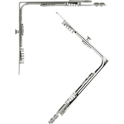 Ferco – Renvoi d'angle S 160 – Acier Ferguard – Entraxe 70 mm – Pour fenêtres PVC – Finition argentée esthétique