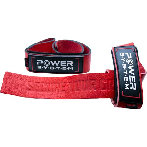 Correas de elevación de cuero Power-system ROJAS