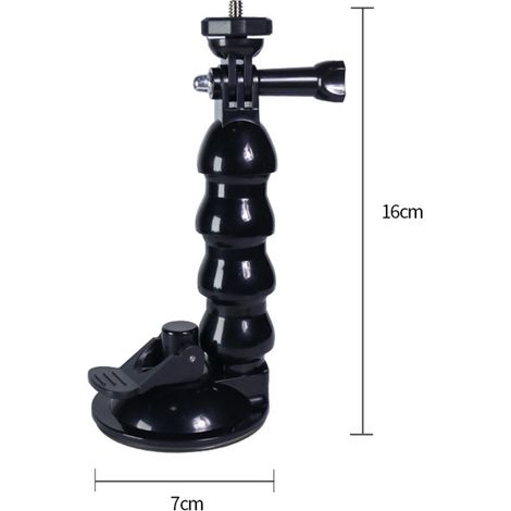 Support ventouse avec verrouillage pression absorption forte pour pare-brise voiture 16 cm support téléphone ABS caoutchouc (1/4)