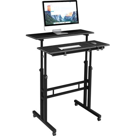soges Verstellbarer Computertisch Laptoptisch Mobiler Schreibtisch PC-Tisch Notebooktisch Laptopständer (1/5)