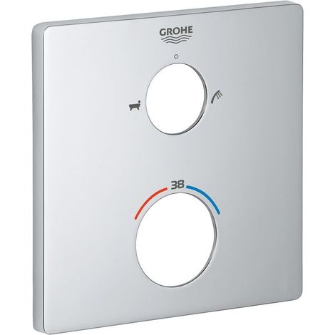 Rosette 49079 eckig für THM-Fertigmontagesets chrom (1/2)