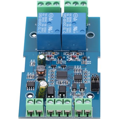 Module Relais 2 Canaux Protection Contre Inversion de Polarité Entrée Sortie 7-24V Interface RS485/TTL UART (1/5)