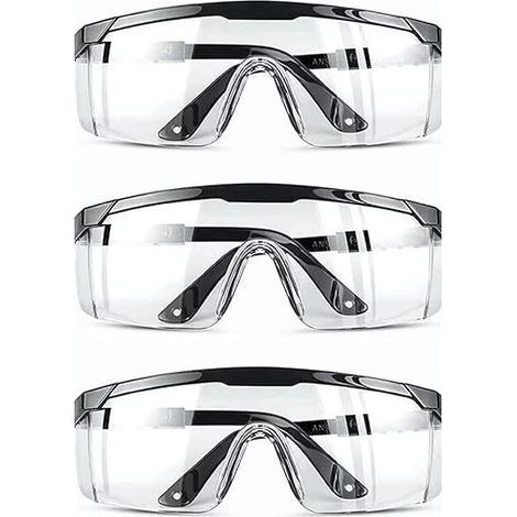 （3 pieces）protective glasses anti-fog, anti-UV, anti-scratch, suitable for workplace, construction, DIY, laboratory, welding, chemistry (1/5)