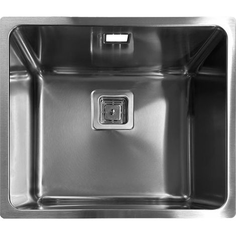 Lavello a incasso monovasca sottotop in acciaio inox 49x40x20H cm