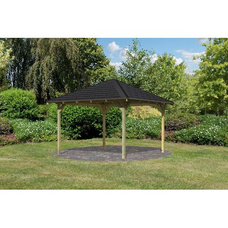 Pavillon Granada inkl.Schindeln RE Schwarz,kdi