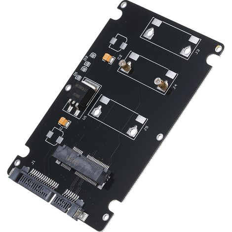 Boîtier mSATA vers SATA, adaptateur mSATA vers SATA 2,5", convertisseur de disque dur SSD vers SATA 3.0 avec boîtier (disque dur non inclus). (1/5)