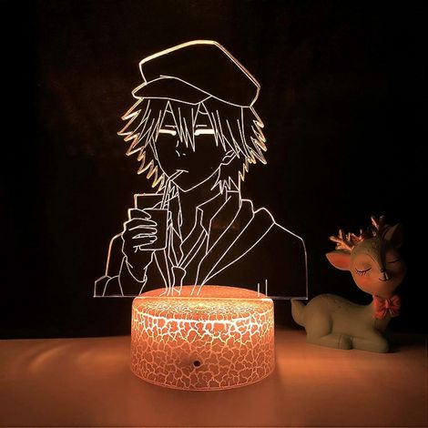 Lampe LED 3D Bungo Stray Dogs Ranpo pour décoration de chambre, veilleuse, cadeau d'anniversaire, lampe de table. (1/5)