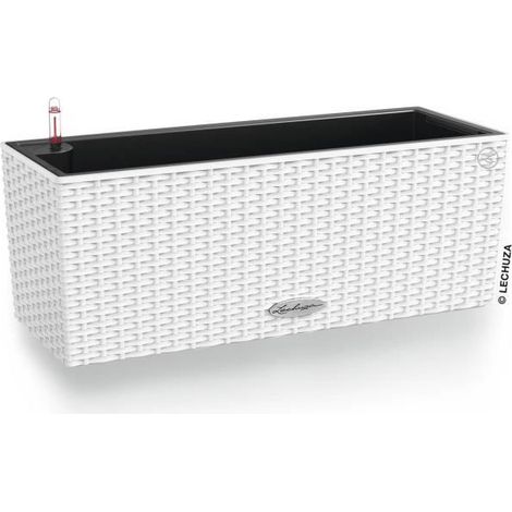 LECHUZA Jardinière Balconera Cottage 50 - Blanc - 44x33 cm - Avec réserve d'eau (1/8)