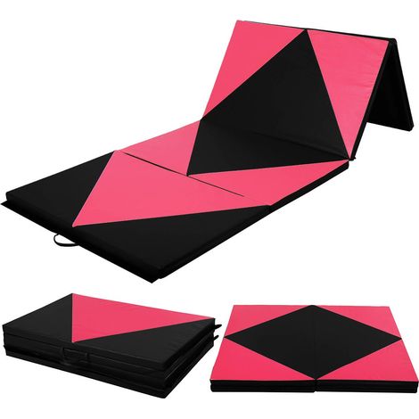 COSTWAY Weichbodenmatte Gymnastikmatte Yogamatte Turnmatte Klappmatte Fitnessmatte 240x117x5cm klappbar Tragbar (1/5)