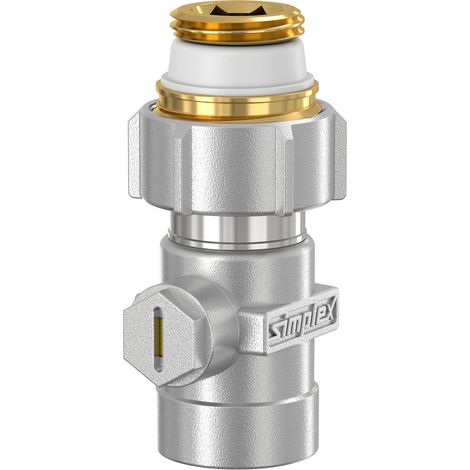 Flamco Robinet à boisseau sphérique simple EXCL. Durchg. D1/IG G3/4i x Rp1/2 MS vern. m. mamelon, F10022
