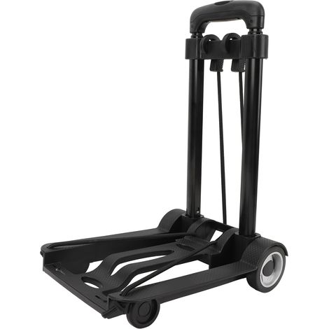 Chariot de manutention pliable, portable, grande capacité, robuste, à 4 roues sécurisées, pour les courses et les déménagements. (1/5)