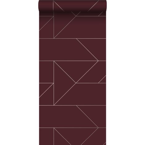 papier peint lignes graphiques rouge - Origin Wallcoverings (1/5)