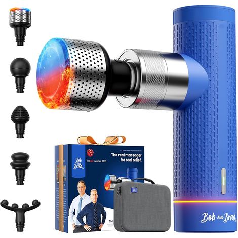 Pistolet de Massage Musculaire Chaud et Froid, Pistolet de Massage 11mm, Masseur Cervicales et Dos Électrique Portable, Cadeau Homme Femme (1/5)