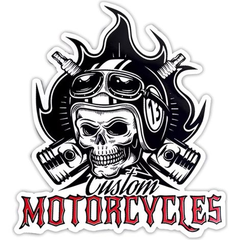 Autocollant tête de Mort 1 Pièce 18 x 15 cm Flammes Motos Autocollants tête de Mort Autocollants Capot de Voiture et Lunette Arrière pour Voitures Skateboards (1/5)