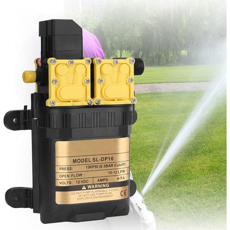 Pompe à eau électrique à double membrane haute pression 12 V (1/5)