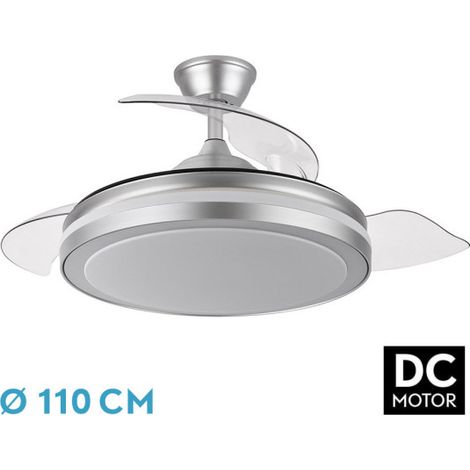 Ventilatore dc esparta plus 72w 6120lm argento 107d 3aspas 3aspas desp.3000-4000-6000k telecomando+ timer+ memoria (1/2)