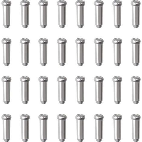 (Argent)100 Pcs Embouts de Câble de Frein, 12 mm Embouts Câble Vélo en Alliage Embout Frein Velo pour Vélo de Montagne (1/5)