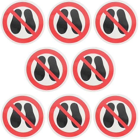 Lot de 24 feuilles d'autocollants d'avertissement de sécurité « Ne pas marcher sur les revêtements de sol en vinyle » (1/5)