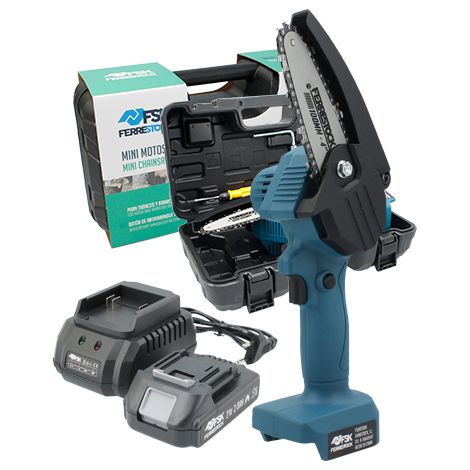 MINI MOTOSIERRA 21V-2.0AH-CARGADOR ESCR.