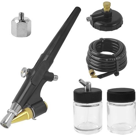 Kit aérographe, avec adaptateur d'admission d'air et pressostat, miniaérosol de peinture 1550 PSI, pour modélisme, maquillage et peinture automobile (1/5)