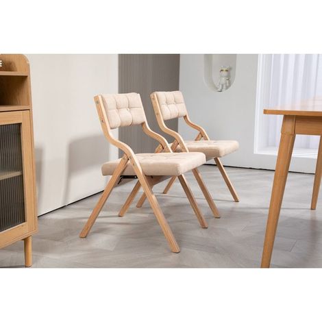 Chaises Pliantes - Coussin Agrandi - Rembourrées - Design Confortable (1/5)