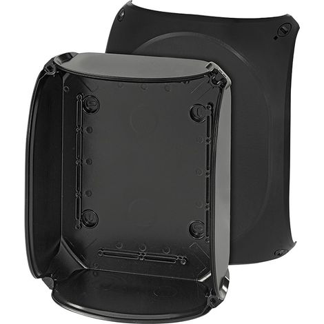 Scatola Hensel IP66/IP67 255x205x112mm senza goffratura e terminali in policarbonato nero KF2500 C (1/4)