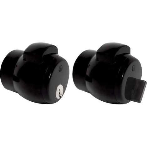 Pomolo premi/apri 'nova n.13' - Specifiche: verniciato nero/pulsante nero (1/4)