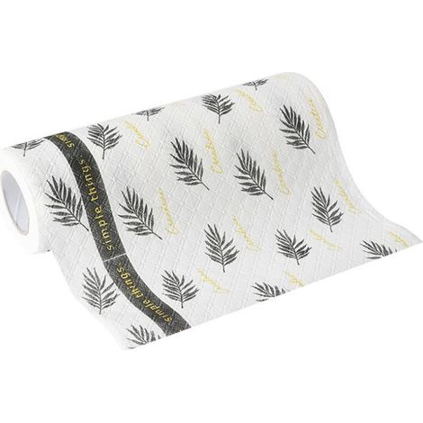 Rouleau de torchons faciles à nettoyer, réutilisables et détachables (motif feuilles) (1/5)