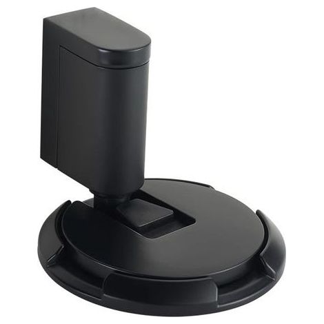 Verstellbarer, bohrfreier Türstopper mit selbstklebender Bodenleiste (geeignet für Türen und Böden/Wände) (schwarz) (1/5)