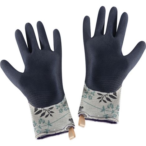 Paire de gants longs pour femme, antidérapants, imperméables et anti-perforation, pour le jardinage (bleu, L) (1/5)