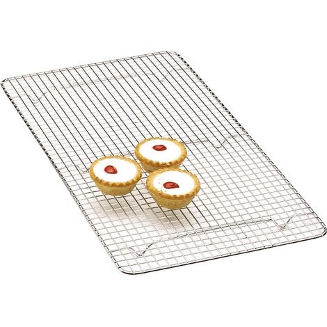 1 Grille De Refroidissement, Finition Chromée, 45,5x26 Cm, Pour Gâteaux Et Pâtisseries, Cuisine (1/5)