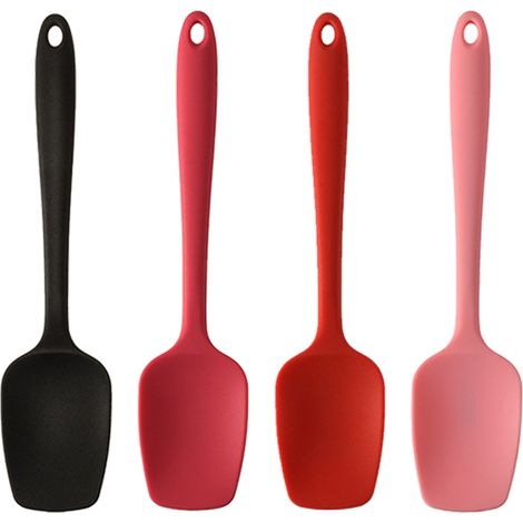 Spatule En Silicone - Résistante À La Chaleur Jusqu'à 230 °C - Design Monobloc Sans Joint - Pour Cuisinières Antiadhésives - Lot De 2 (1/5)