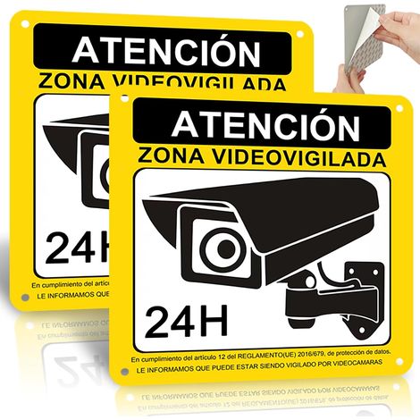 Lot de 2 panneaux de vidéosurveillance (1/5)