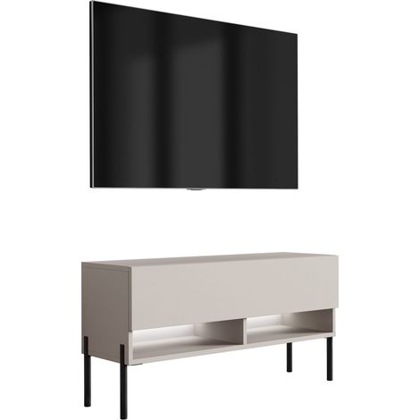 Mobile TV : Cachemire, gambe dritte nere, LED bianco, 100 × 32 × 52 cm (1/5)