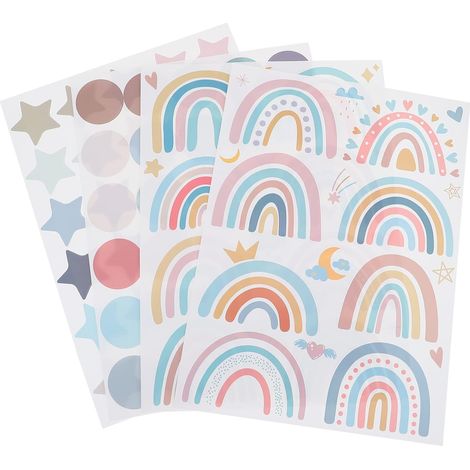 1 Lot de 4 feuilles d autocollants muraux pour la décoration (1/5)