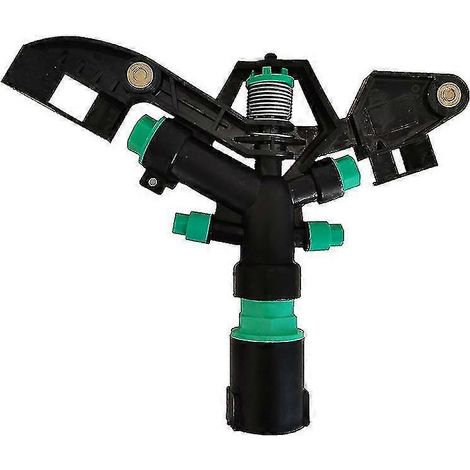 Système d'arrosage automatique rotatif pour jardin, avec arroseur télescopique pour gouttière et rotation à 360°. (1/5)