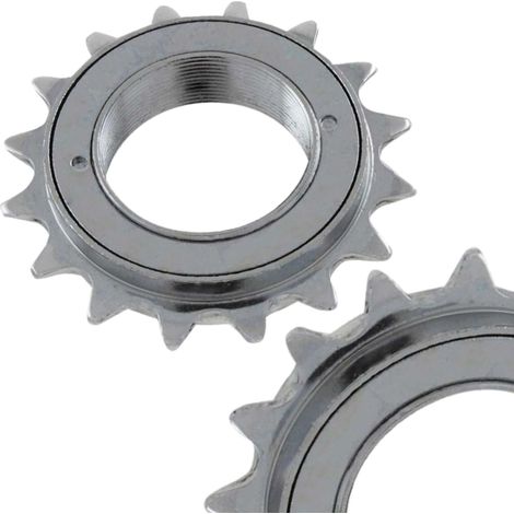 Piñón libre de una sola velocidad de 16 dientes con rosca de 1/2" x 1/8" BSA plateado